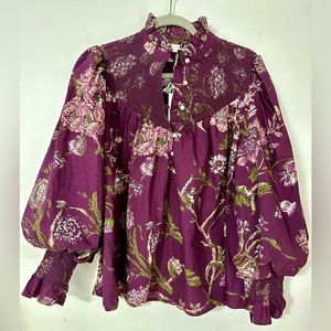 Love The Label cotton long sleeved blouse size small.